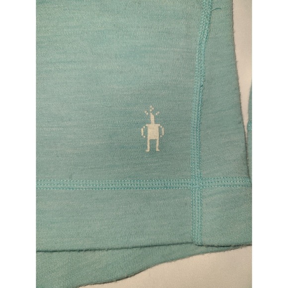 Smartwool Merino Wool 250 Base Layer Shirt Womens Small Teal Hole READ - Picture 16 of 16